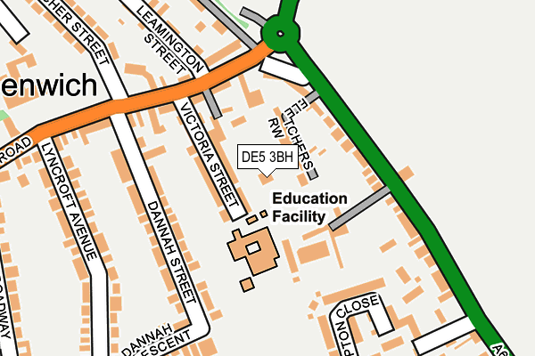 DE5 3BH map - OS OpenMap – Local (Ordnance Survey)