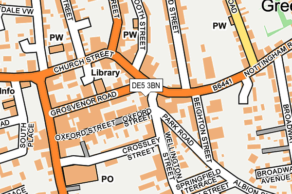 DE5 3BN map - OS OpenMap – Local (Ordnance Survey)