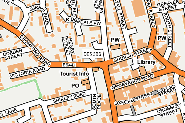 DE5 3BS map - OS OpenMap – Local (Ordnance Survey)