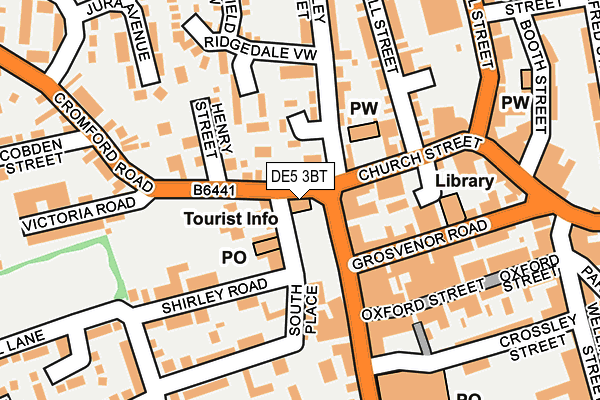 DE5 3BT map - OS OpenMap – Local (Ordnance Survey)