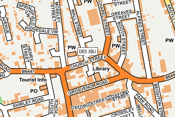 DE5 3BU map - OS OpenMap – Local (Ordnance Survey)