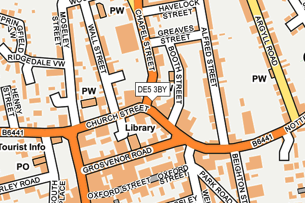 DE5 3BY map - OS OpenMap – Local (Ordnance Survey)