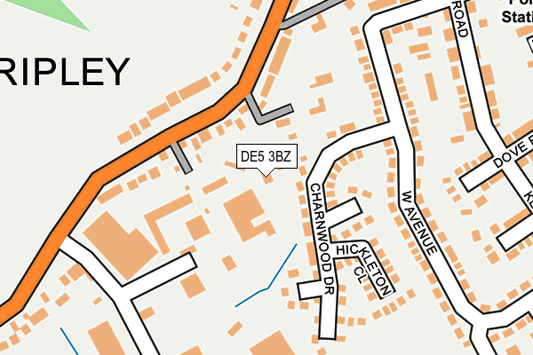 DE5 3BZ map - OS OpenMap – Local (Ordnance Survey)