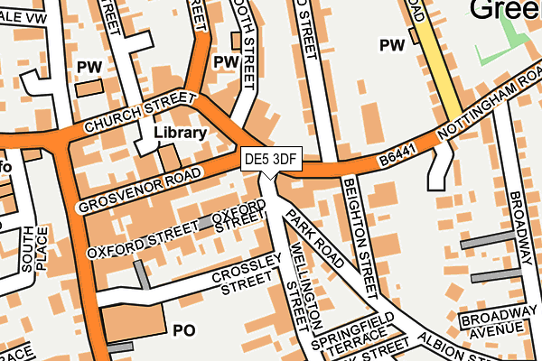 DE5 3DF map - OS OpenMap – Local (Ordnance Survey)