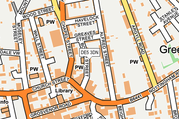 DE5 3DN map - OS OpenMap – Local (Ordnance Survey)