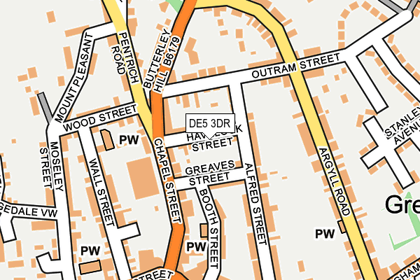 DE5 3DR map - OS OpenMap – Local (Ordnance Survey)