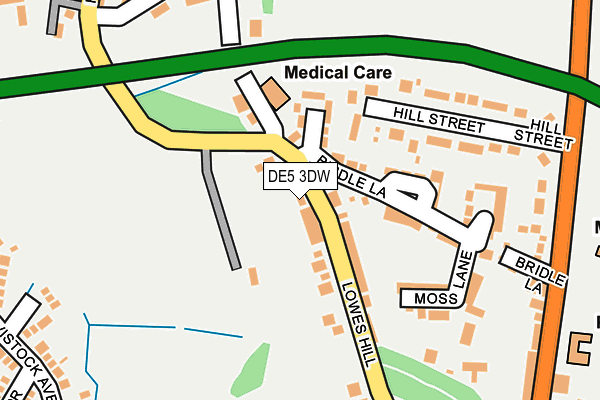 DE5 3DW map - OS OpenMap – Local (Ordnance Survey)