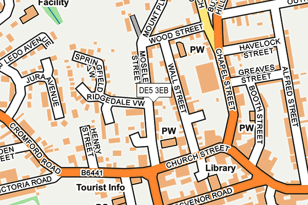 DE5 3EB map - OS OpenMap – Local (Ordnance Survey)