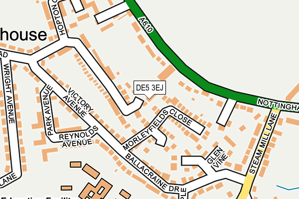 DE5 3EJ map - OS OpenMap – Local (Ordnance Survey)