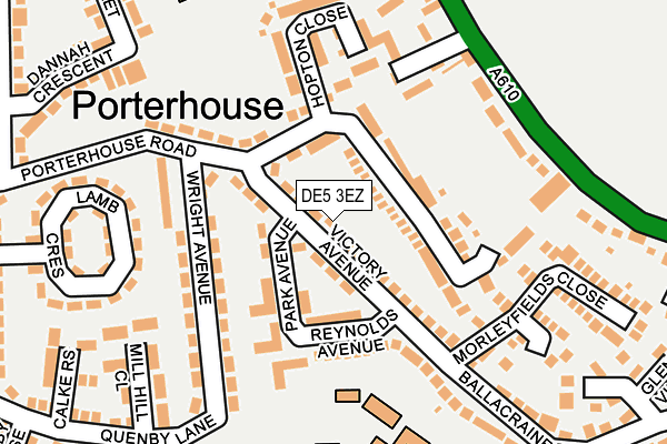 DE5 3EZ map - OS OpenMap – Local (Ordnance Survey)