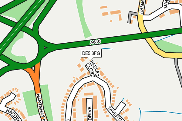 DE5 3FG map - OS OpenMap – Local (Ordnance Survey)