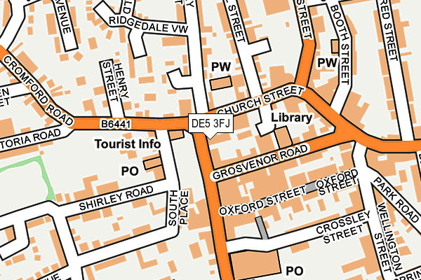 DE5 3FJ map - OS OpenMap – Local (Ordnance Survey)