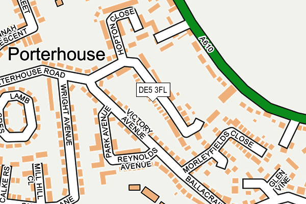 DE5 3FL map - OS OpenMap – Local (Ordnance Survey)