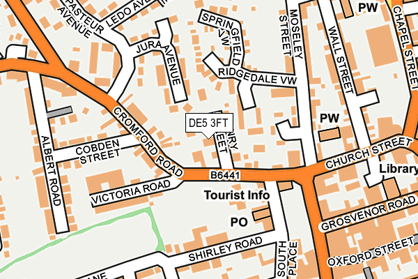DE5 3FT map - OS OpenMap – Local (Ordnance Survey)