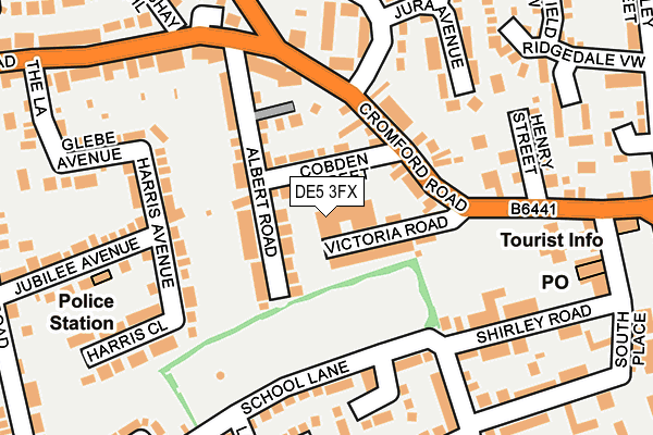 DE5 3FX map - OS OpenMap – Local (Ordnance Survey)