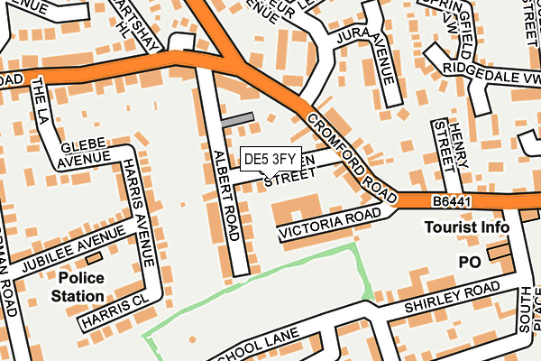 DE5 3FY map - OS OpenMap – Local (Ordnance Survey)