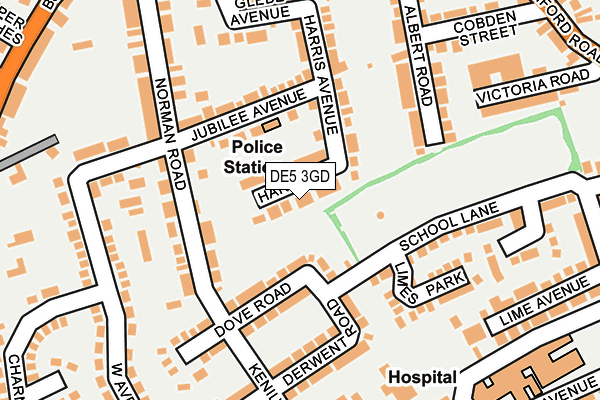 DE5 3GD map - OS OpenMap – Local (Ordnance Survey)