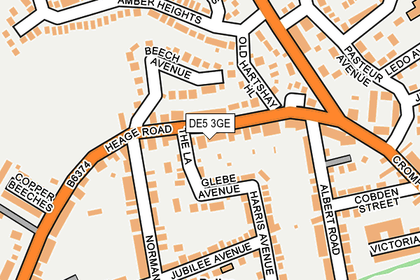 DE5 3GE map - OS OpenMap – Local (Ordnance Survey)