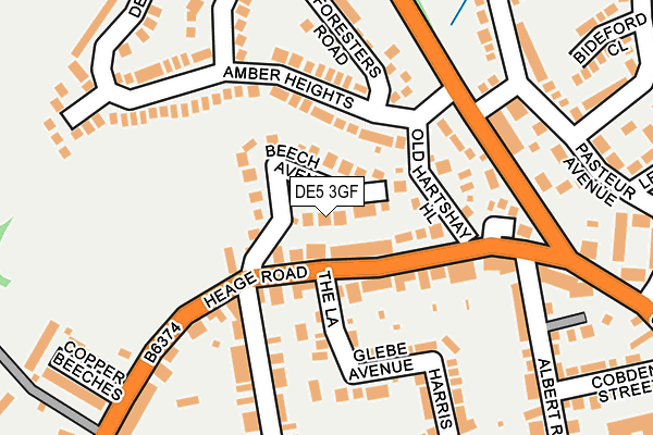 DE5 3GF map - OS OpenMap – Local (Ordnance Survey)