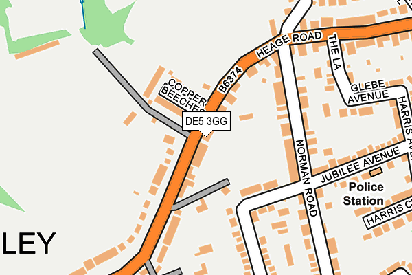 DE5 3GG map - OS OpenMap – Local (Ordnance Survey)
