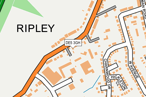 DE5 3GH map - OS OpenMap – Local (Ordnance Survey)