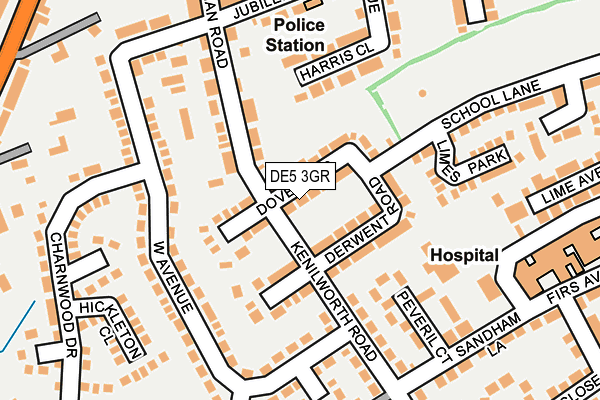 DE5 3GR map - OS OpenMap – Local (Ordnance Survey)