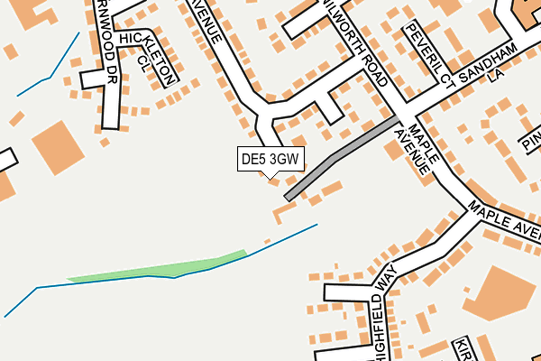 DE5 3GW map - OS OpenMap – Local (Ordnance Survey)