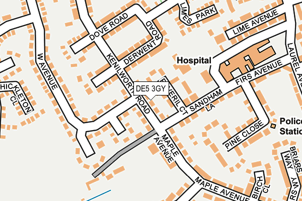 DE5 3GY map - OS OpenMap – Local (Ordnance Survey)