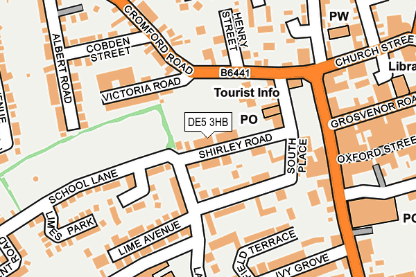 DE5 3HB map - OS OpenMap – Local (Ordnance Survey)