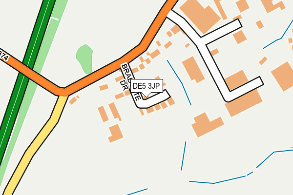DE5 3JP map - OS OpenMap – Local (Ordnance Survey)