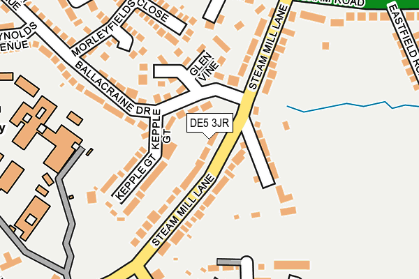 DE5 3JR map - OS OpenMap – Local (Ordnance Survey)
