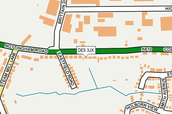 DE5 3JX map - OS OpenMap – Local (Ordnance Survey)