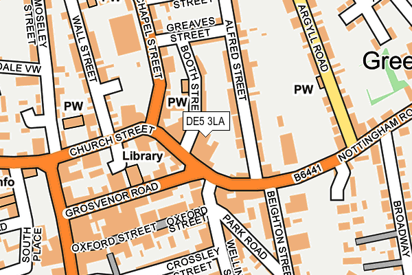 DE5 3LA map - OS OpenMap – Local (Ordnance Survey)