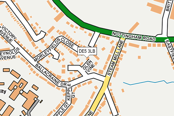 DE5 3LB map - OS OpenMap – Local (Ordnance Survey)