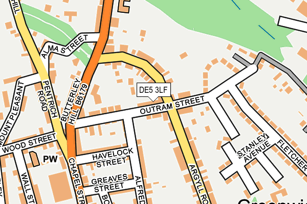 DE5 3LF map - OS OpenMap – Local (Ordnance Survey)
