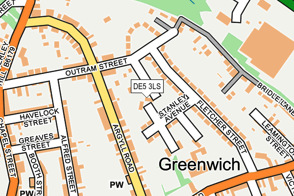 DE5 3LS map - OS OpenMap – Local (Ordnance Survey)