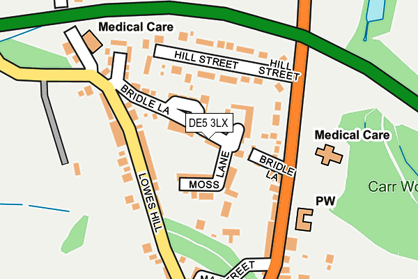 DE5 3LX map - OS OpenMap – Local (Ordnance Survey)