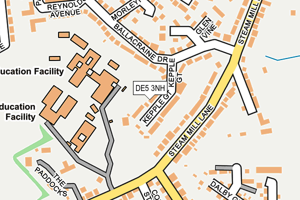 DE5 3NH map - OS OpenMap – Local (Ordnance Survey)