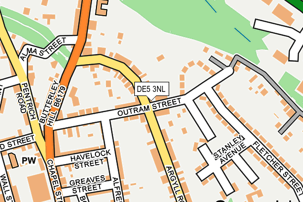 DE5 3NL map - OS OpenMap – Local (Ordnance Survey)