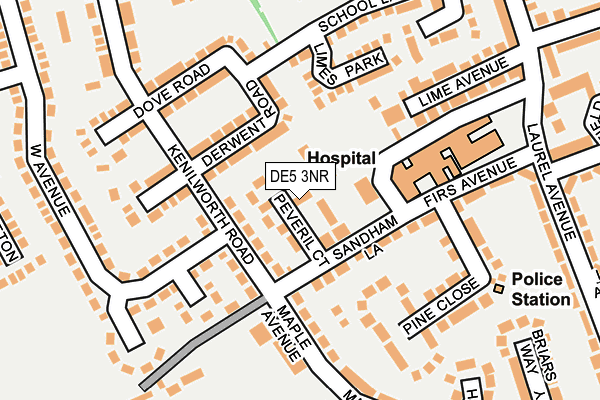 DE5 3NR map - OS OpenMap – Local (Ordnance Survey)