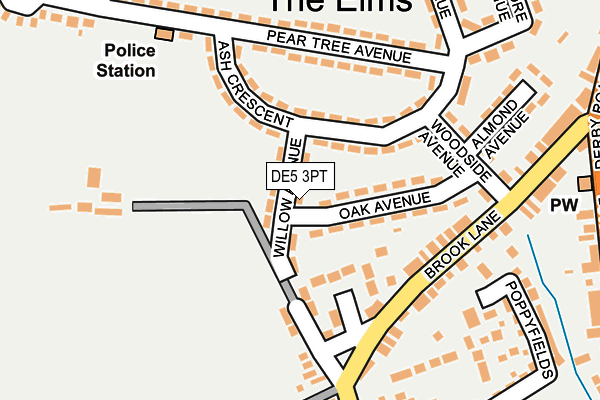 DE5 3PT map - OS OpenMap – Local (Ordnance Survey)