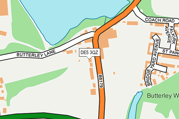 DE5 3QZ map - OS OpenMap – Local (Ordnance Survey)