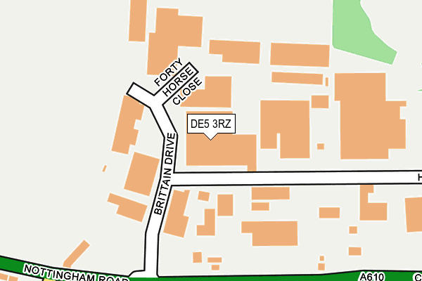 DE5 3RZ map - OS OpenMap – Local (Ordnance Survey)