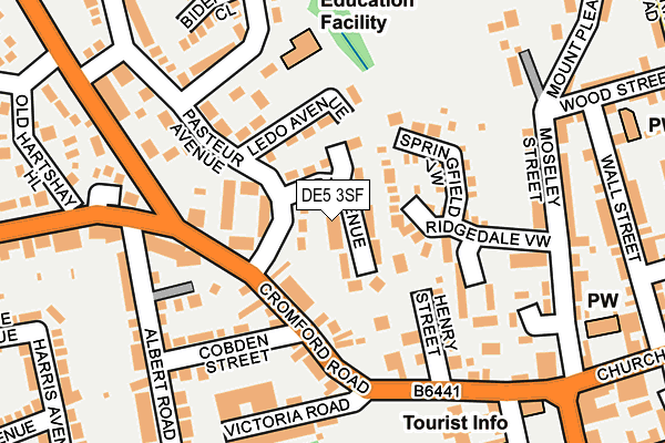 DE5 3SF map - OS OpenMap – Local (Ordnance Survey)