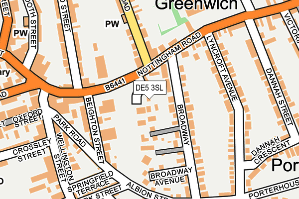 DE5 3SL map - OS OpenMap – Local (Ordnance Survey)