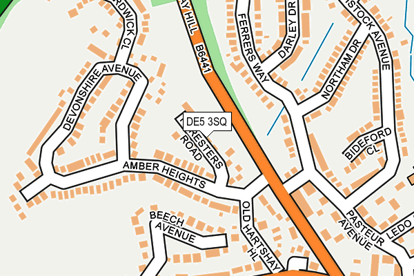 DE5 3SQ map - OS OpenMap – Local (Ordnance Survey)