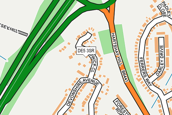 DE5 3SR map - OS OpenMap – Local (Ordnance Survey)