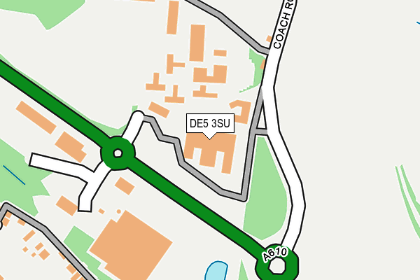 DE5 3SU map - OS OpenMap – Local (Ordnance Survey)