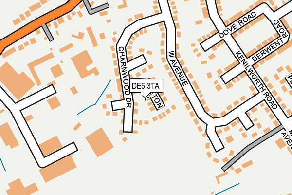 DE5 3TA map - OS OpenMap – Local (Ordnance Survey)