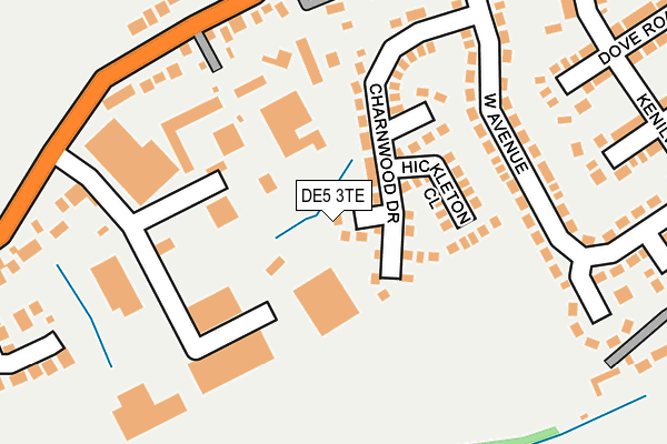 DE5 3TE map - OS OpenMap – Local (Ordnance Survey)